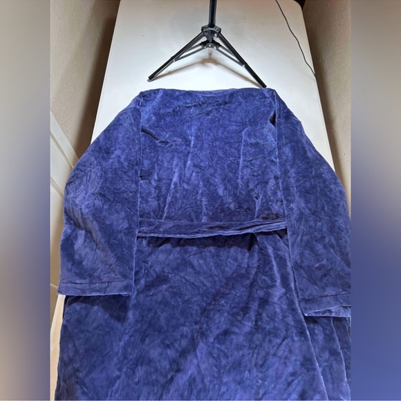 New Polo Ralph Lauren R191 100 Cotton French Terry Robe Navy Sz M - Picture 11 of 11